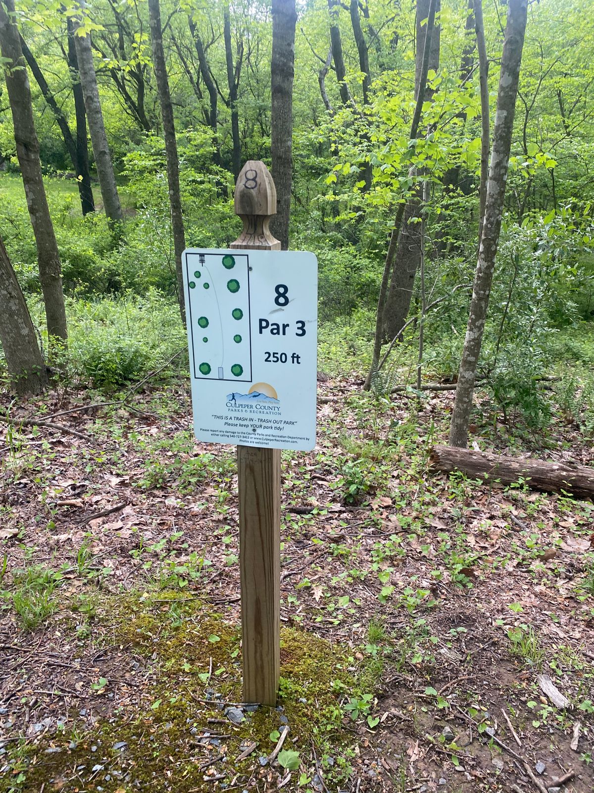 Hole 8 tee sign