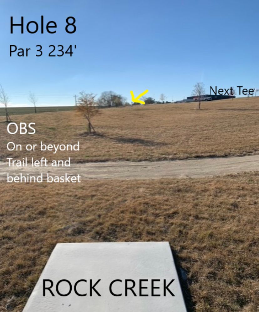 Hole 8 tee sign