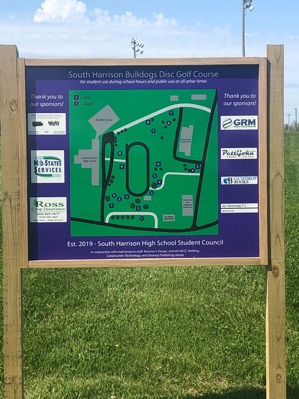 Course map at parking area
