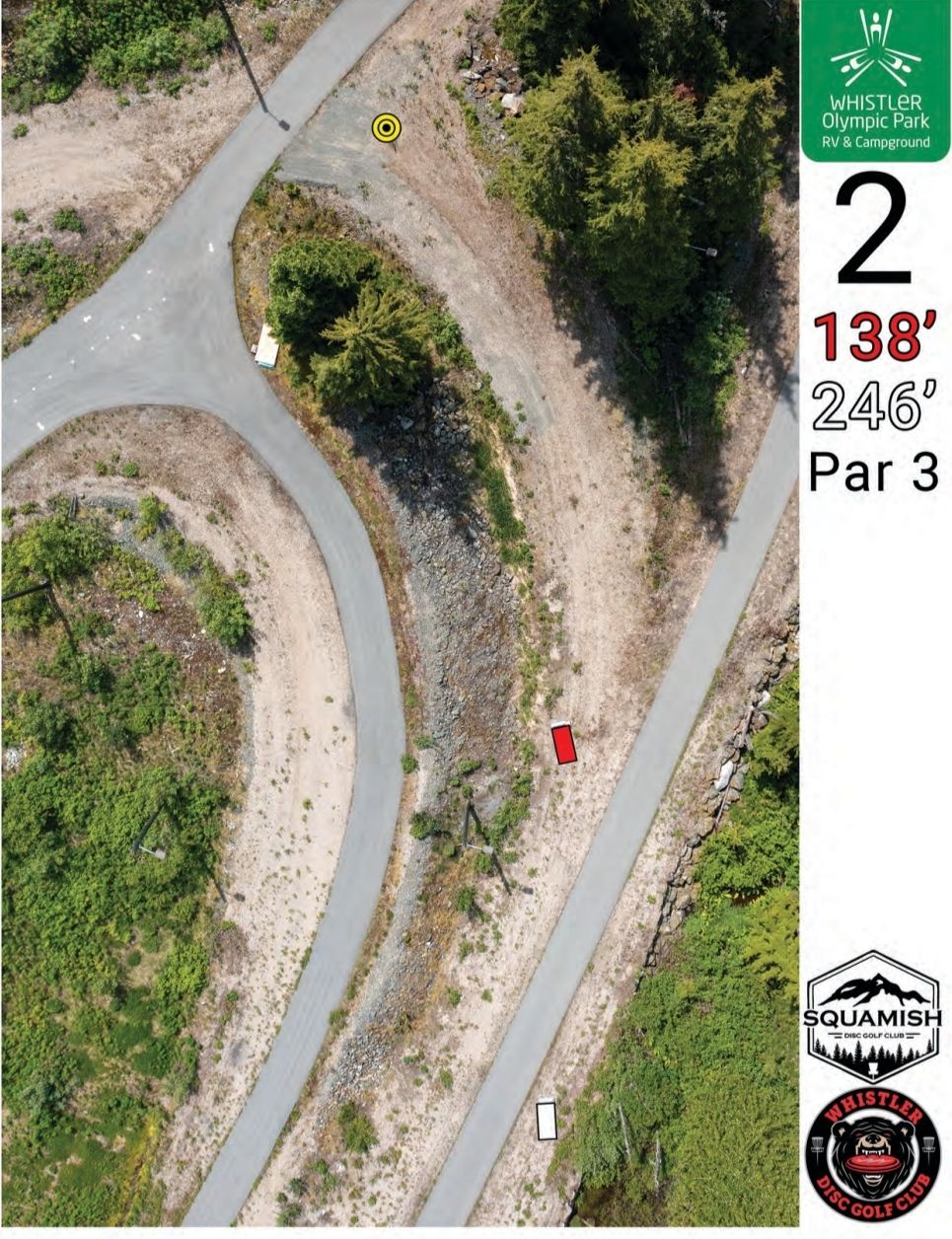 Tee sign for hole 2.