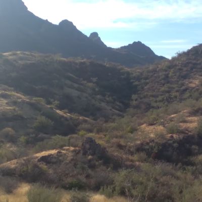 View up into the course