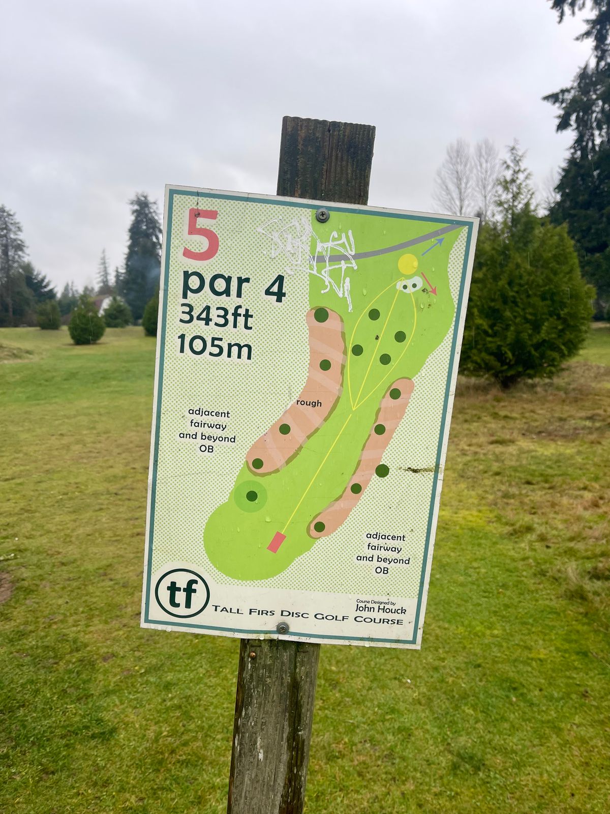 Hole 5 sign
