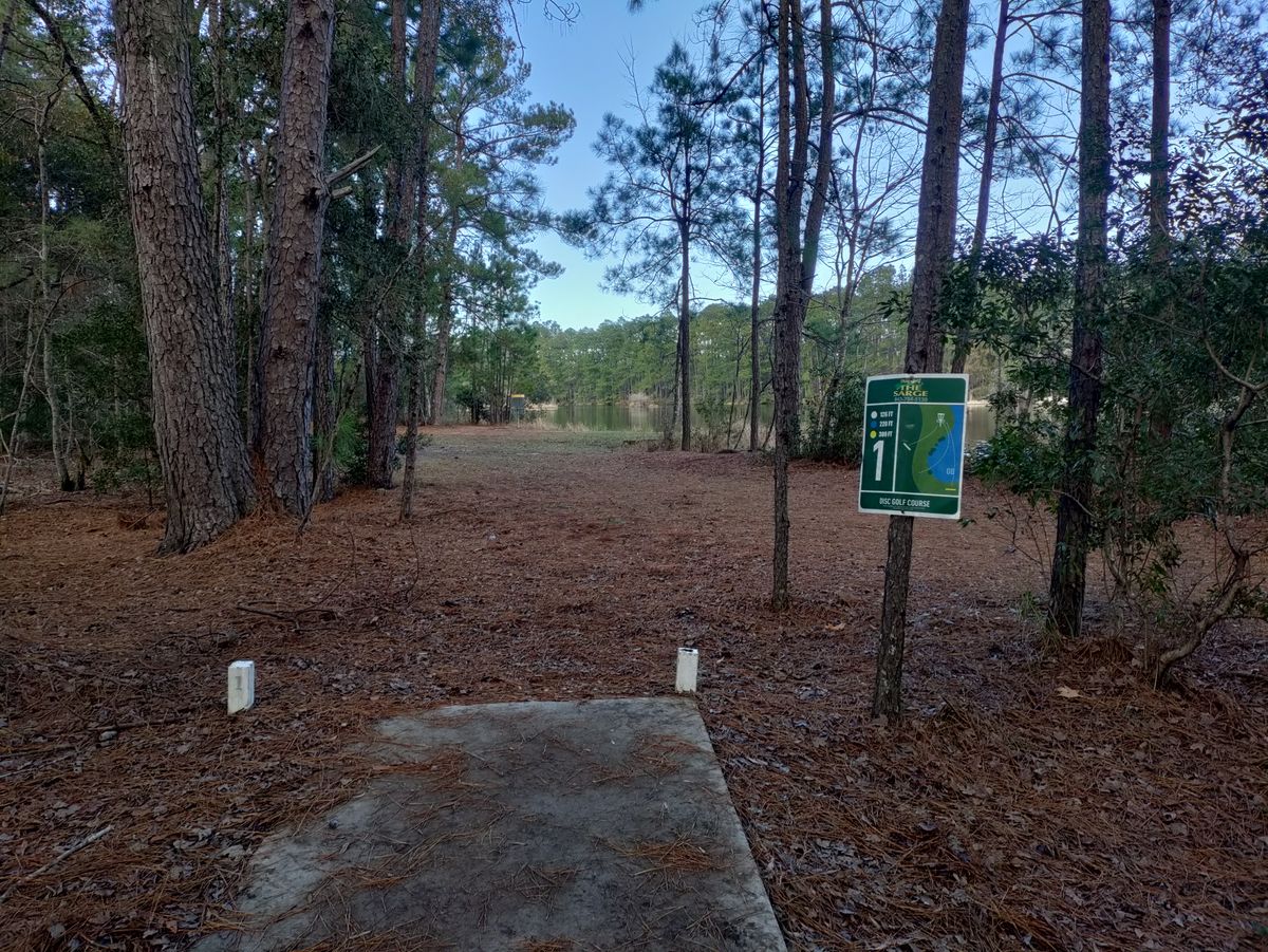 Hole 1 white tee