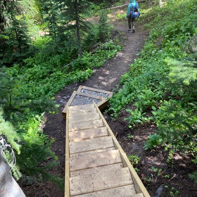 Stairs down three