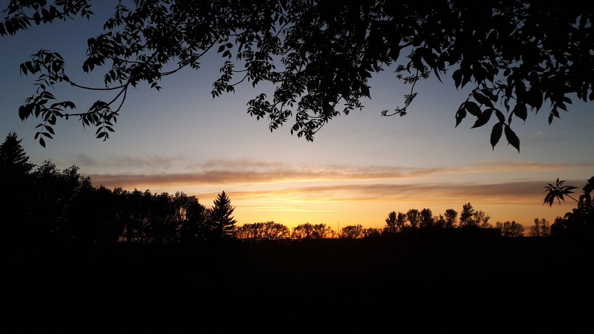 Sunset over Miners Park.