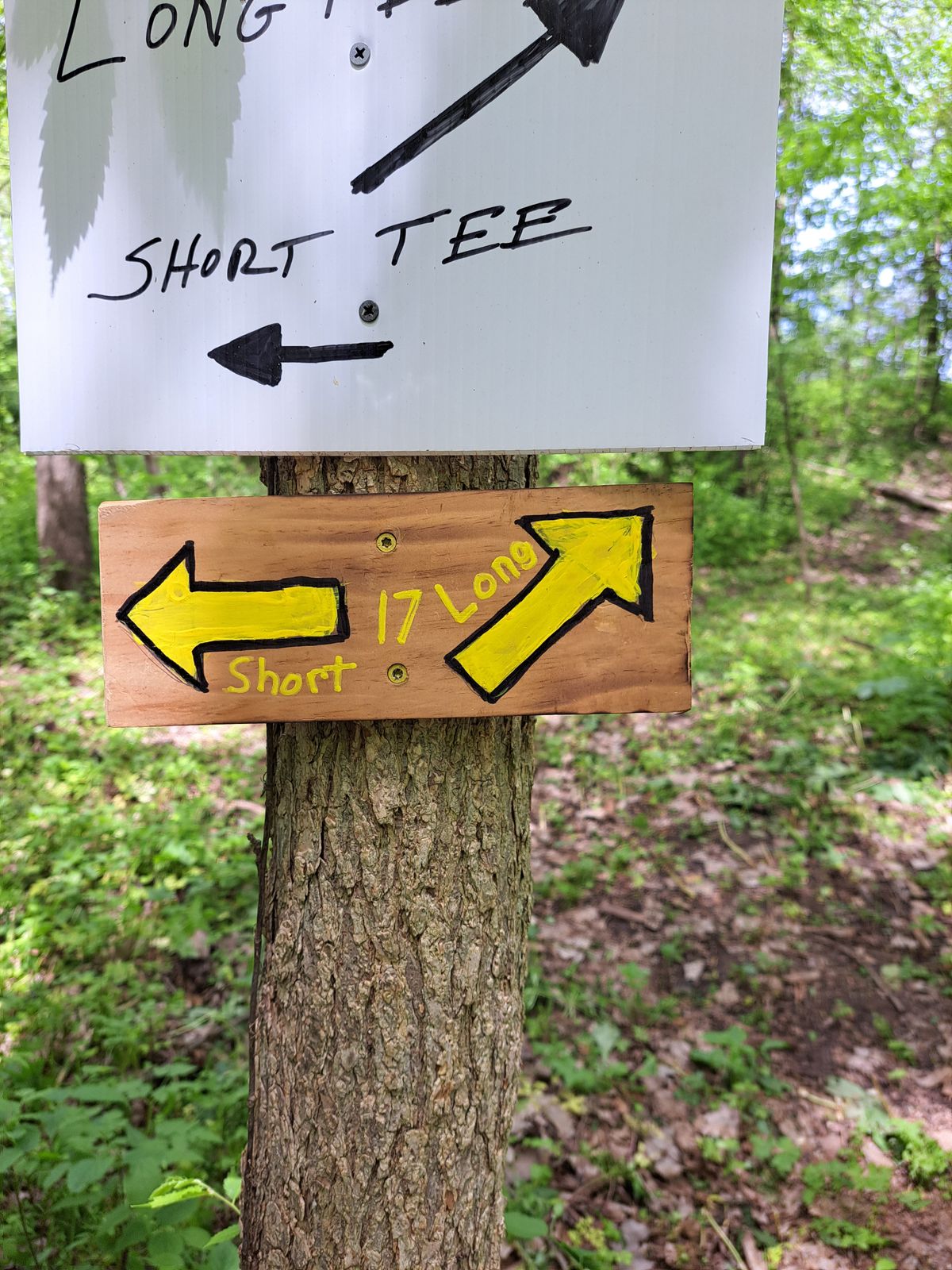 The club listened and put a few signs like these to help navigate the course better