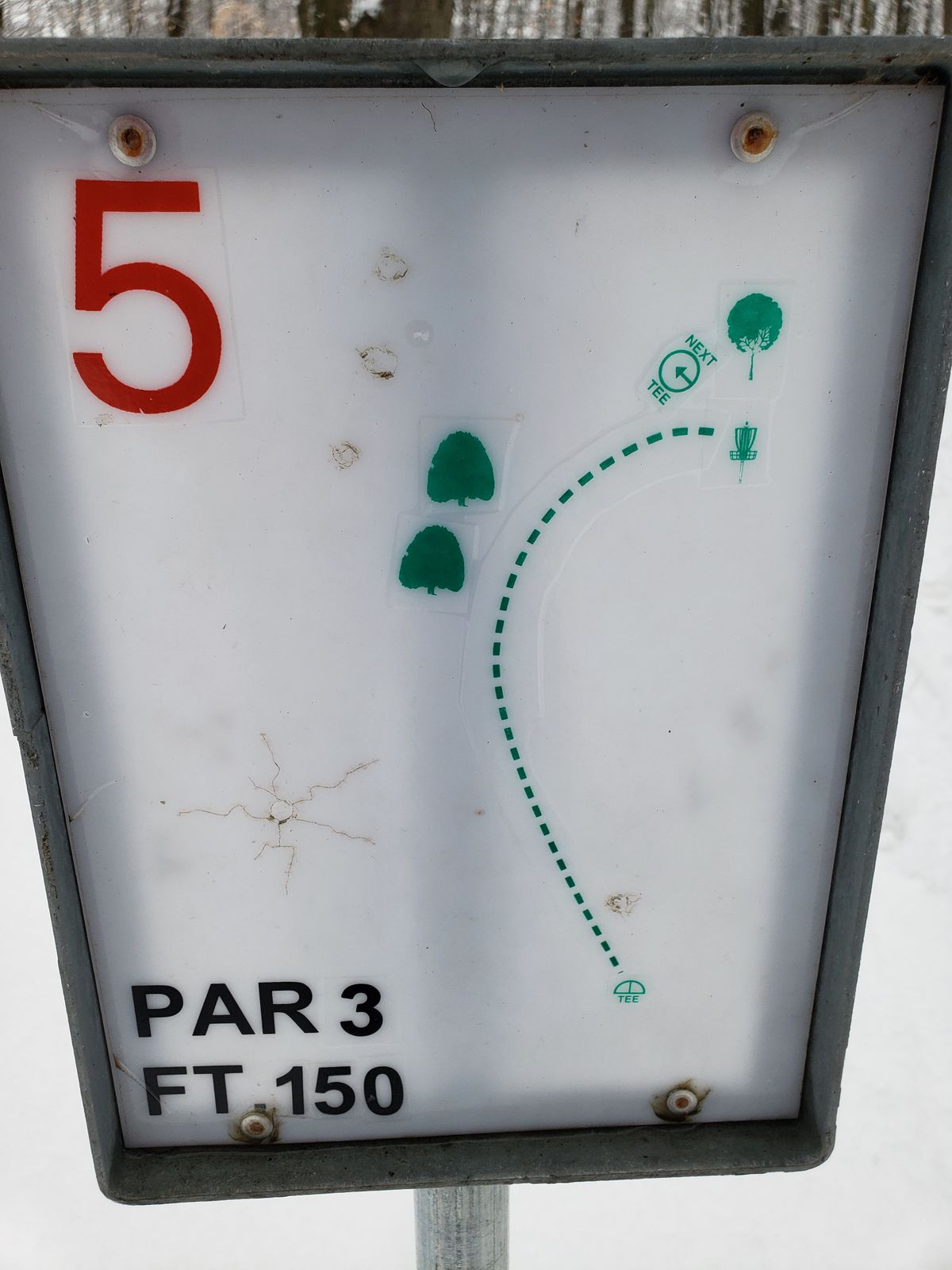 5 tee sign