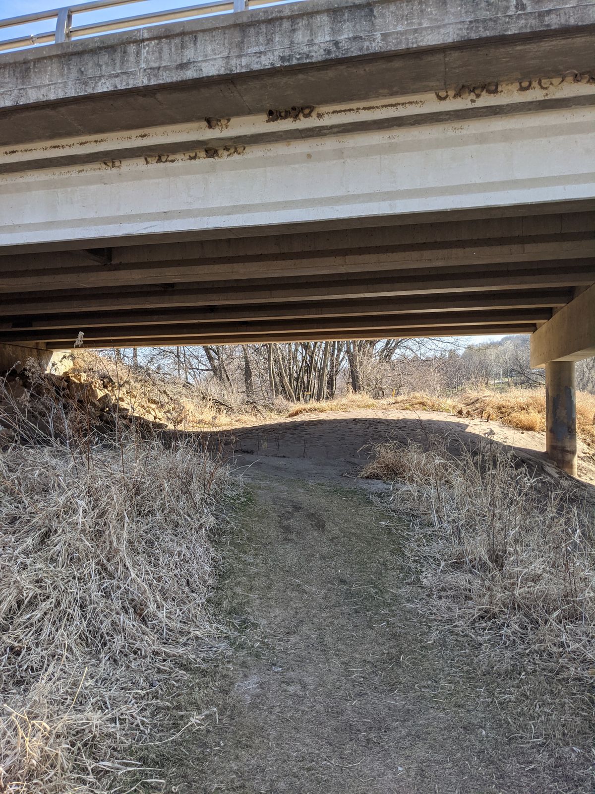 Hole 6 under bridge.