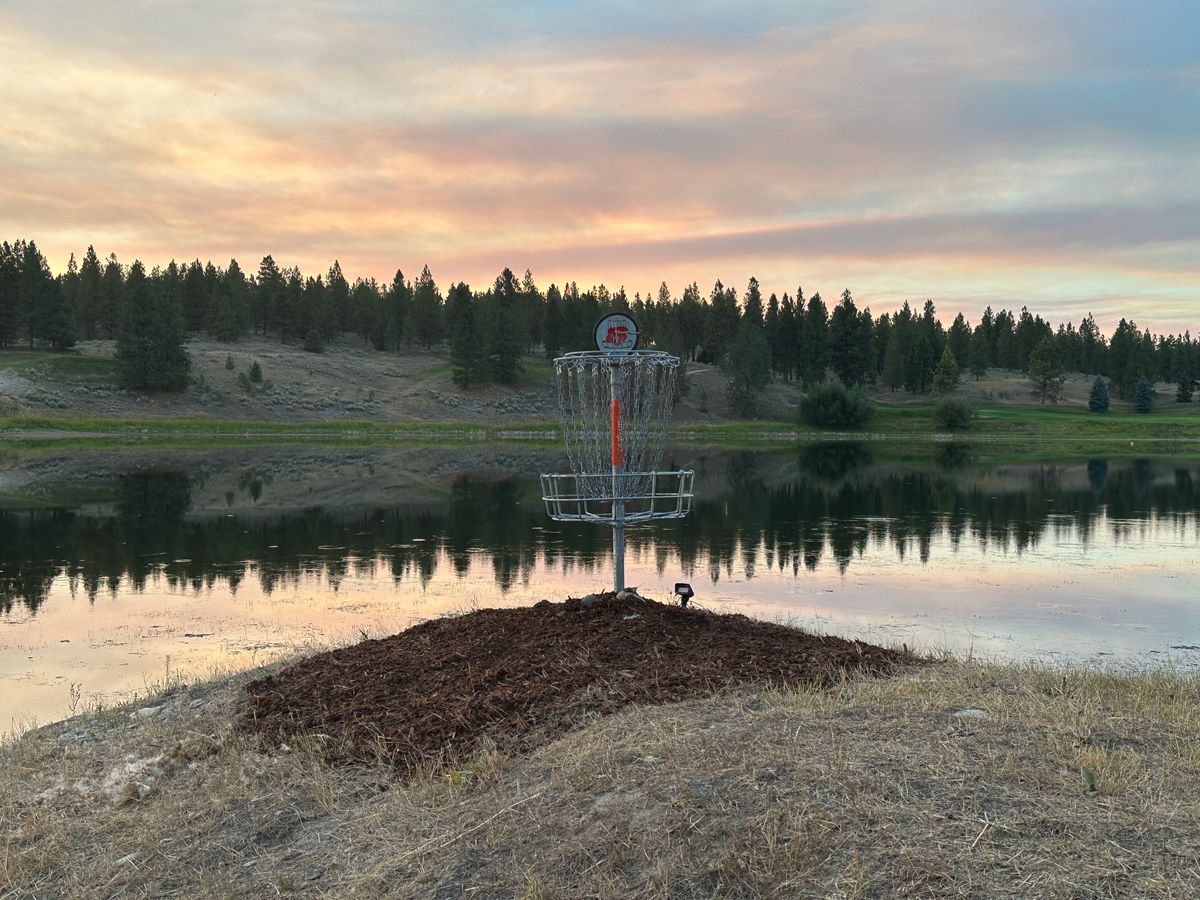 Basket on lake on Peninsula in front of my house - water death shots for fun