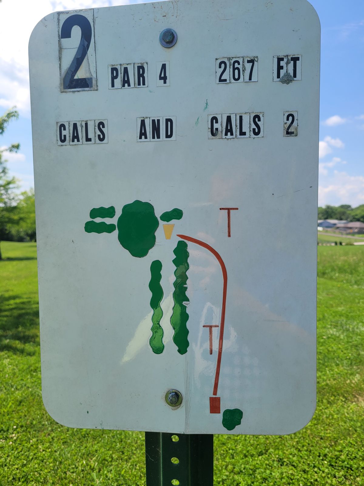 Hole 2 Tee Sign