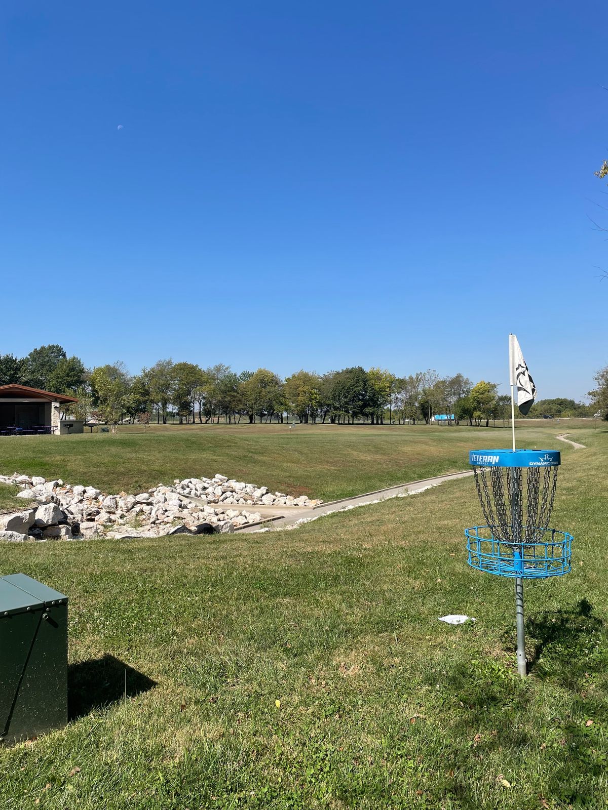 A view of the course from behind basket #4