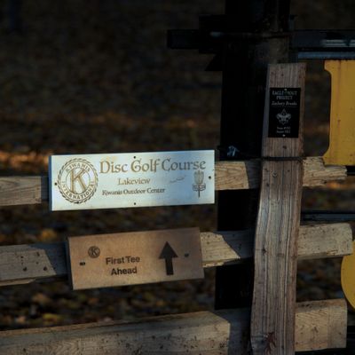 Laser-engraved directional signs (courtesy of James Hyde)