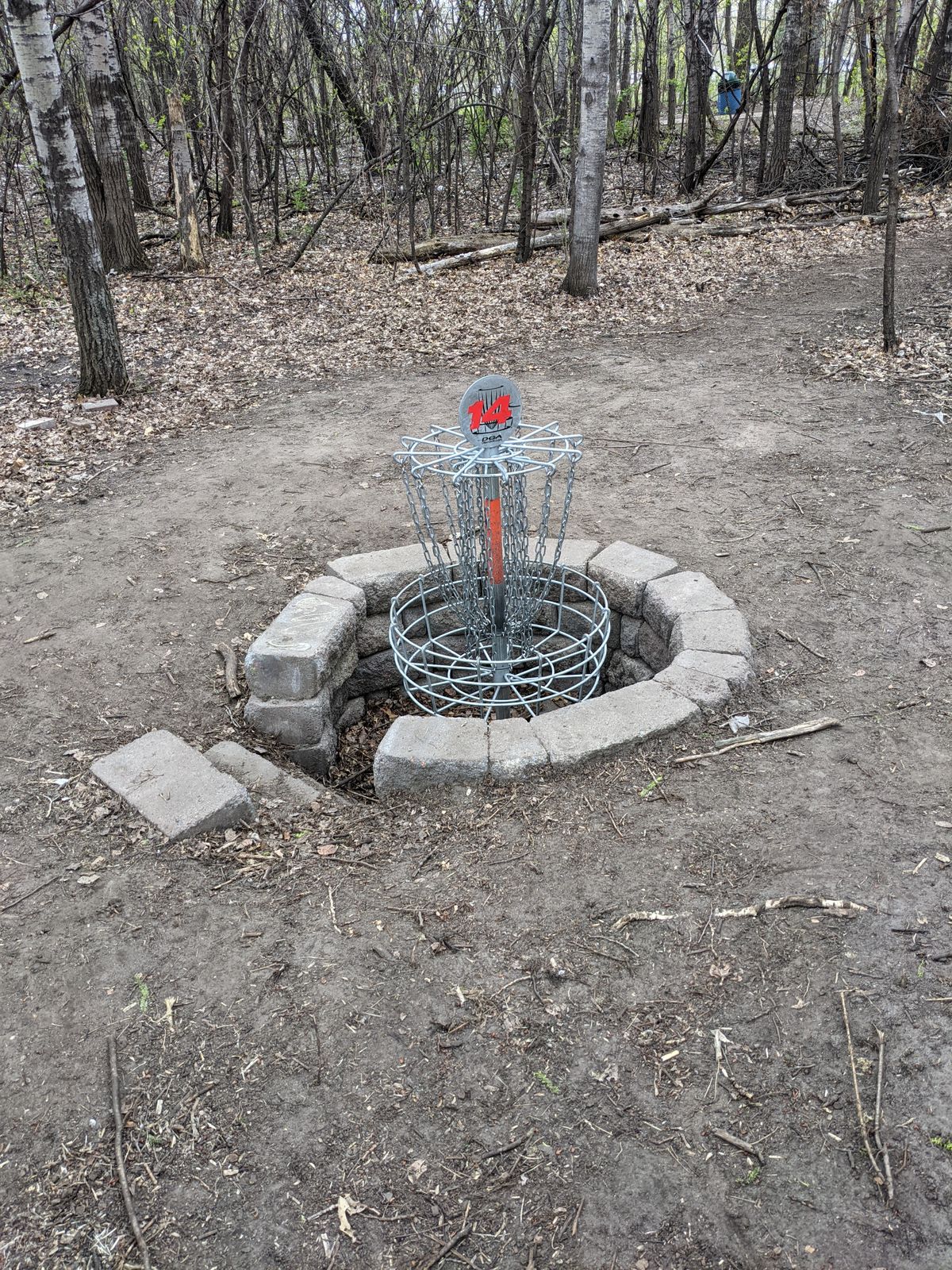 Hole 14 basket.
