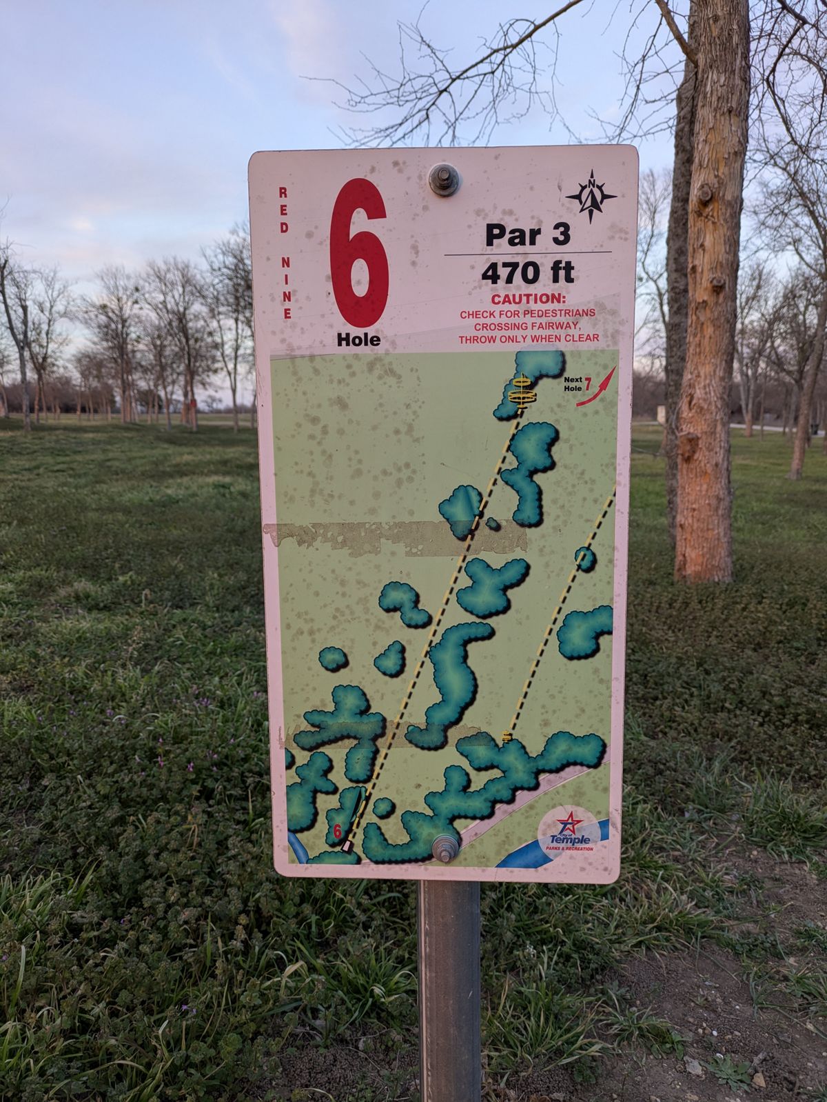 Hole 6 sign