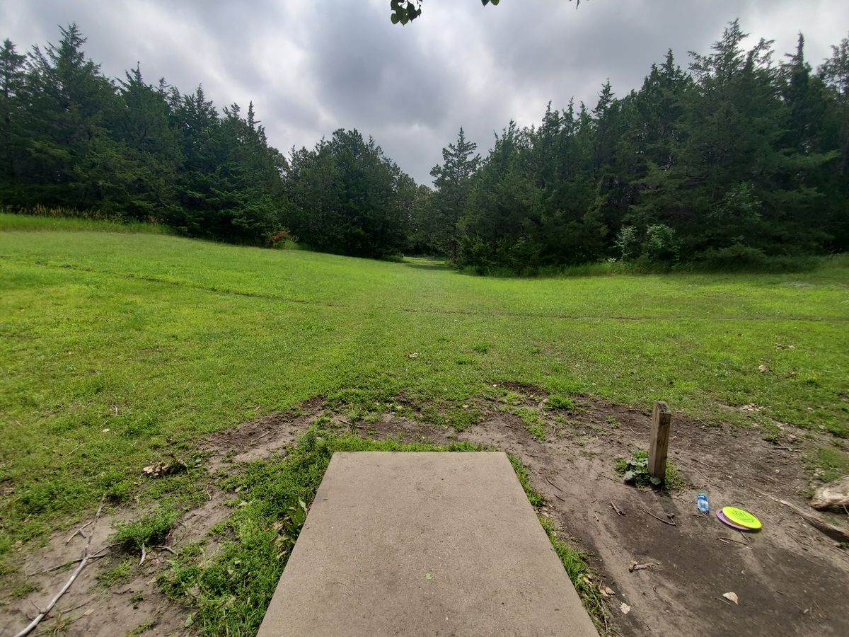 Hole 15. Straight through the path and then off to the right through a tunnel.