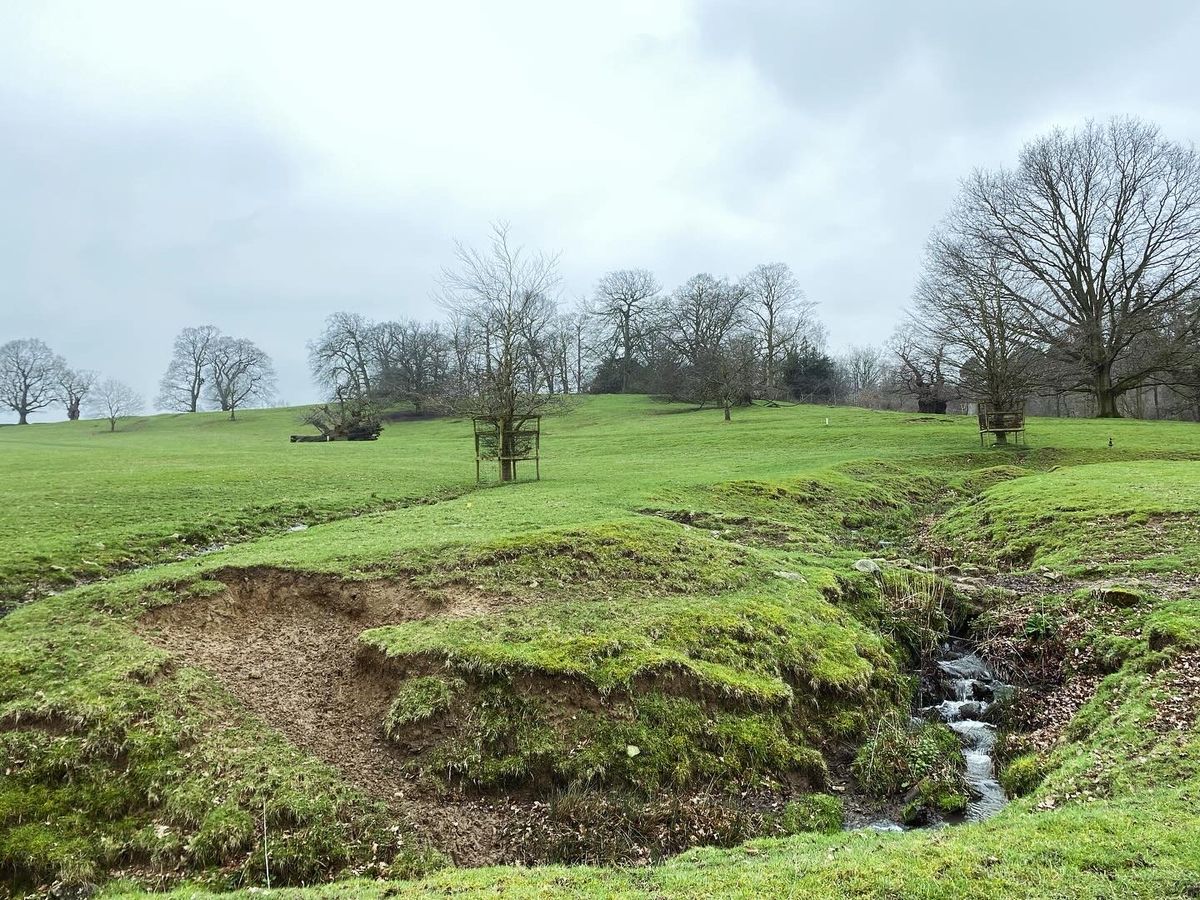 Hole 12 basket location (preinstall photo)