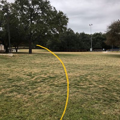 #11 second half of fairway to #2 basket. Mandatory right of light pole.