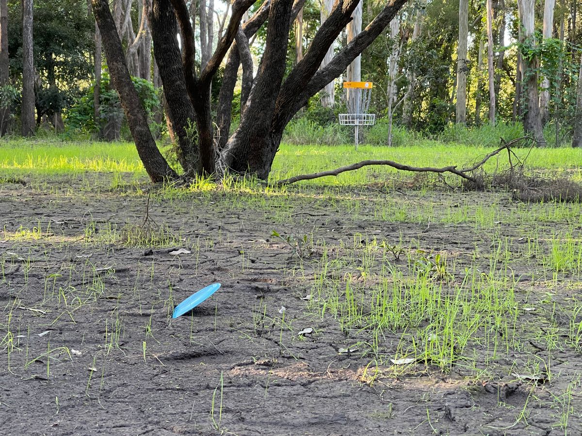 At least it doesn’t roll too far into the scrub on hole 9 at the moment.
