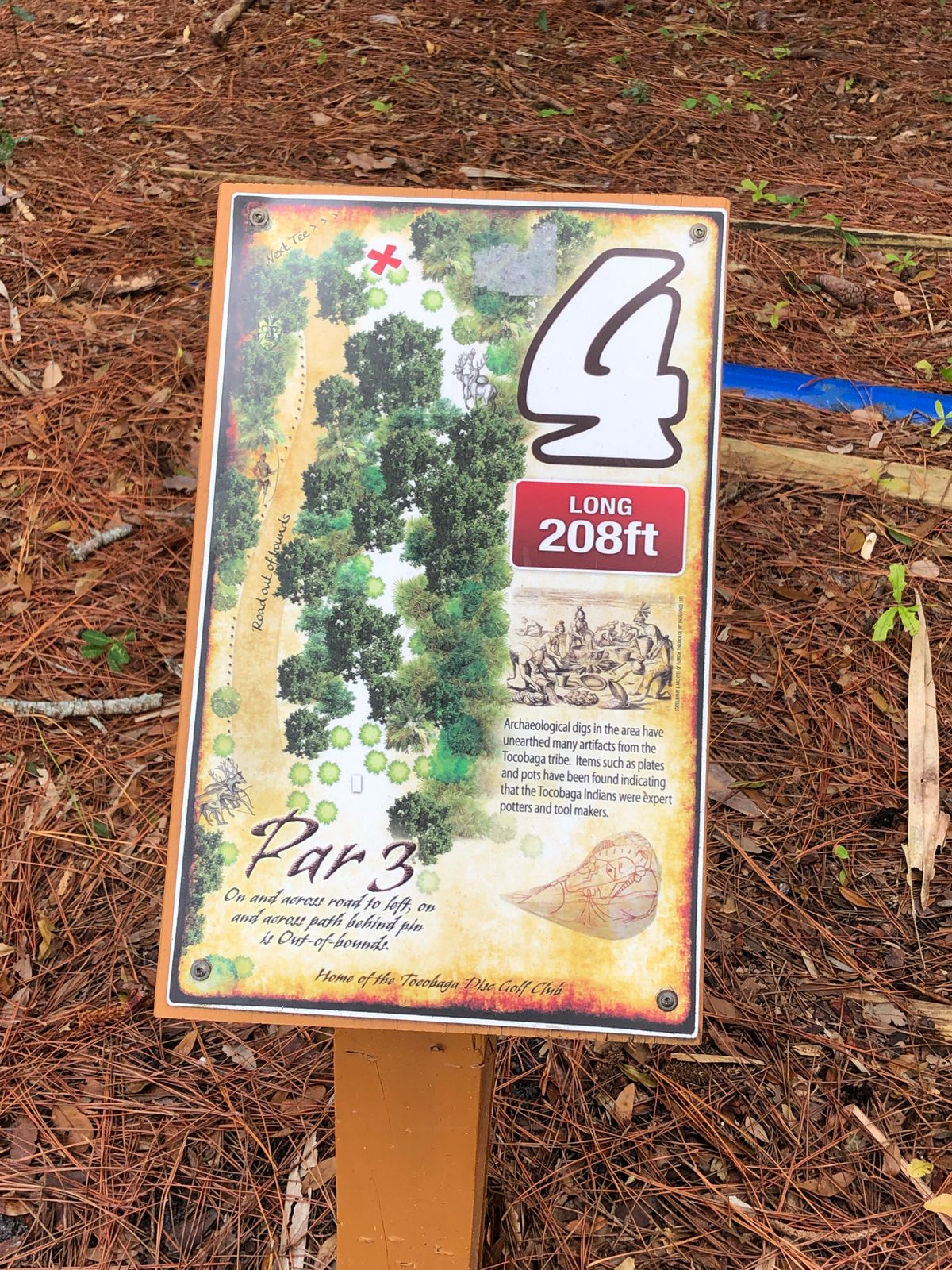 Tee marker at number 4.