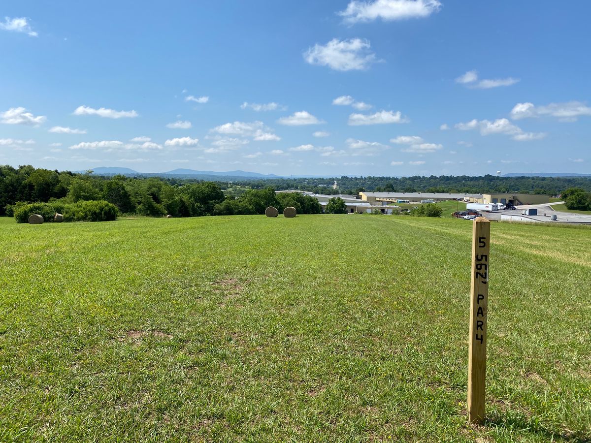 Highest tee box on the course: overlooking the town.