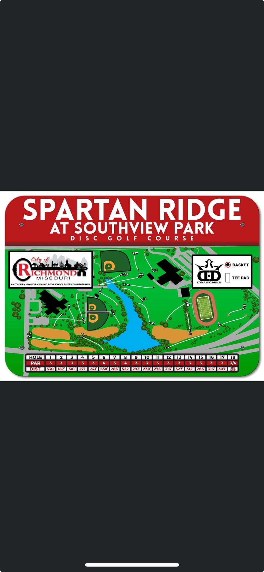Original map of the property and course design