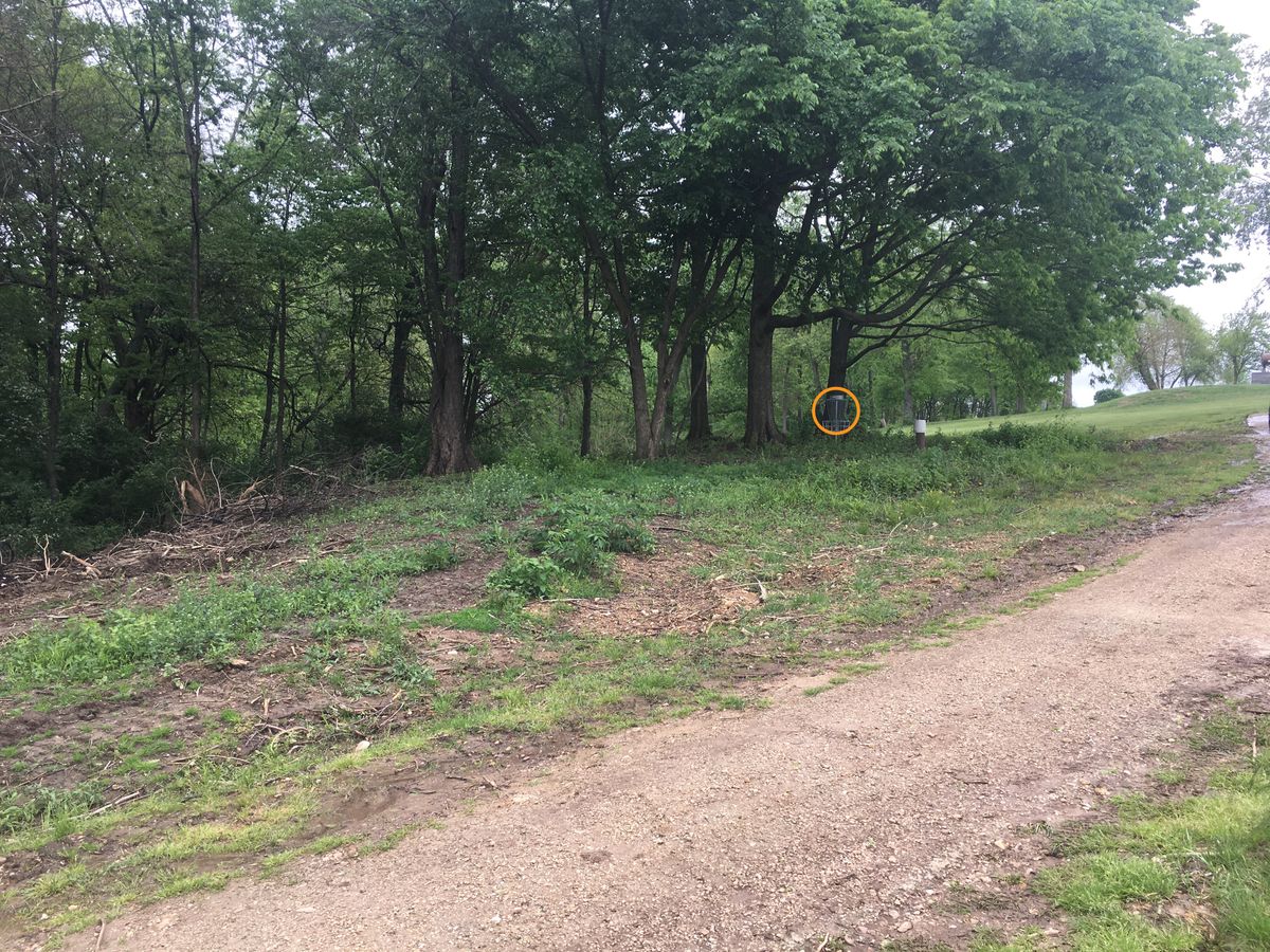Hole 18 in the fairway