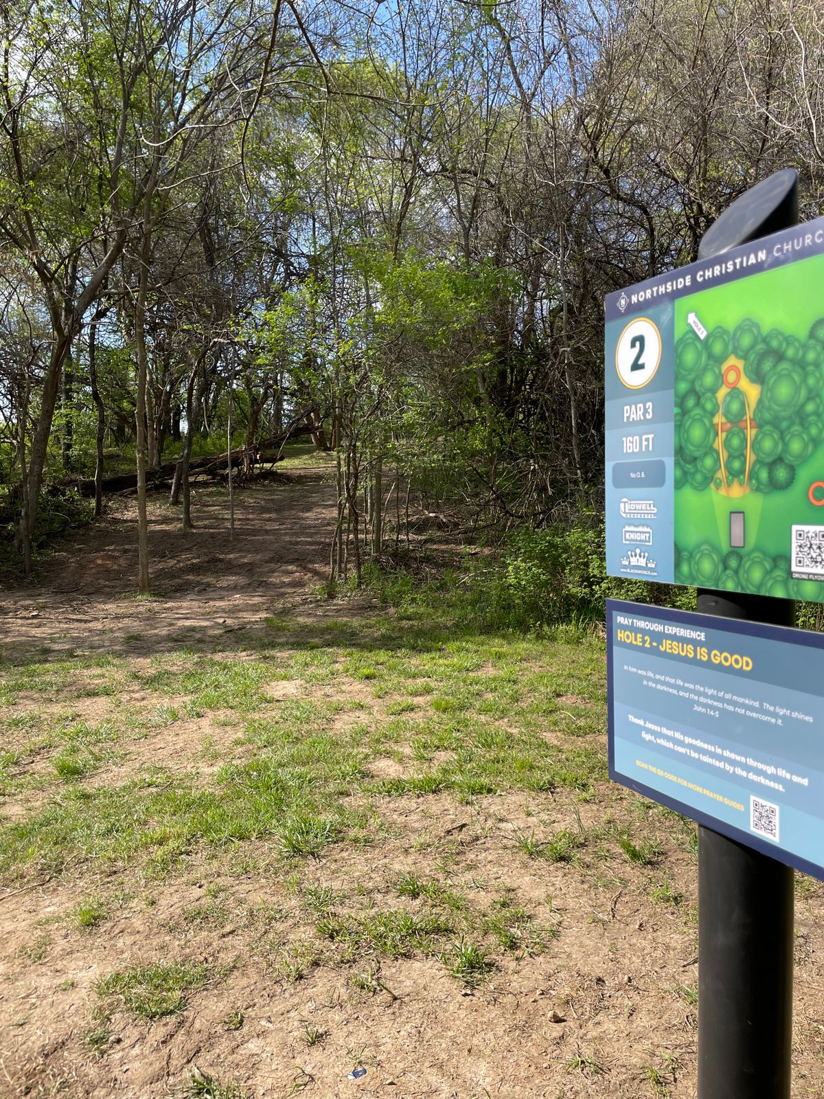 Hole 2 tee.