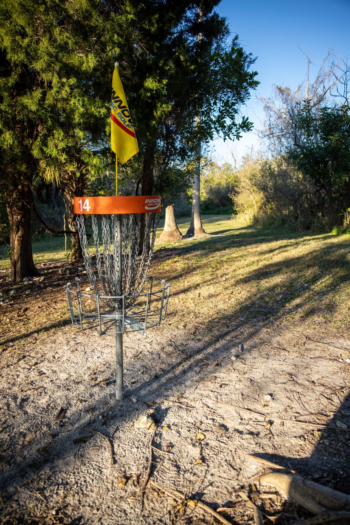Hole 14 basket.