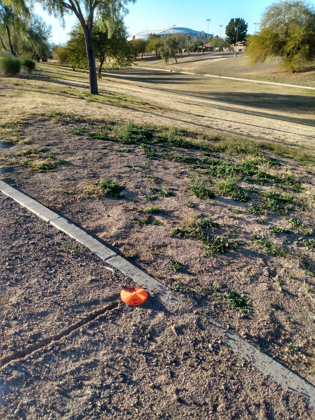 Hole 9. Stadium shot.