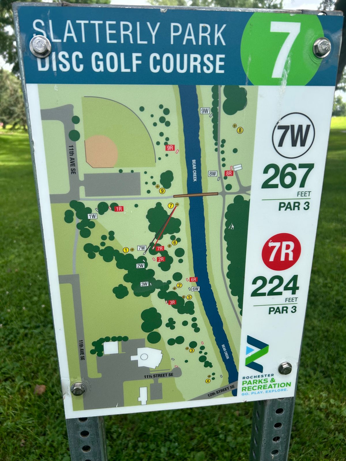 Hole 7 signage