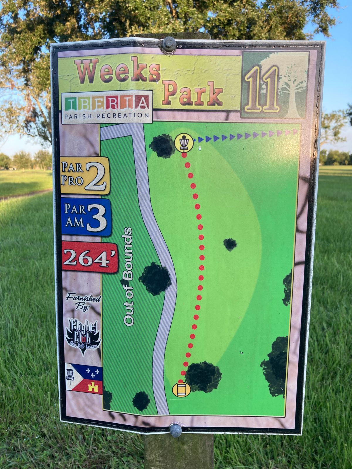 Hole 11 Tee Sign