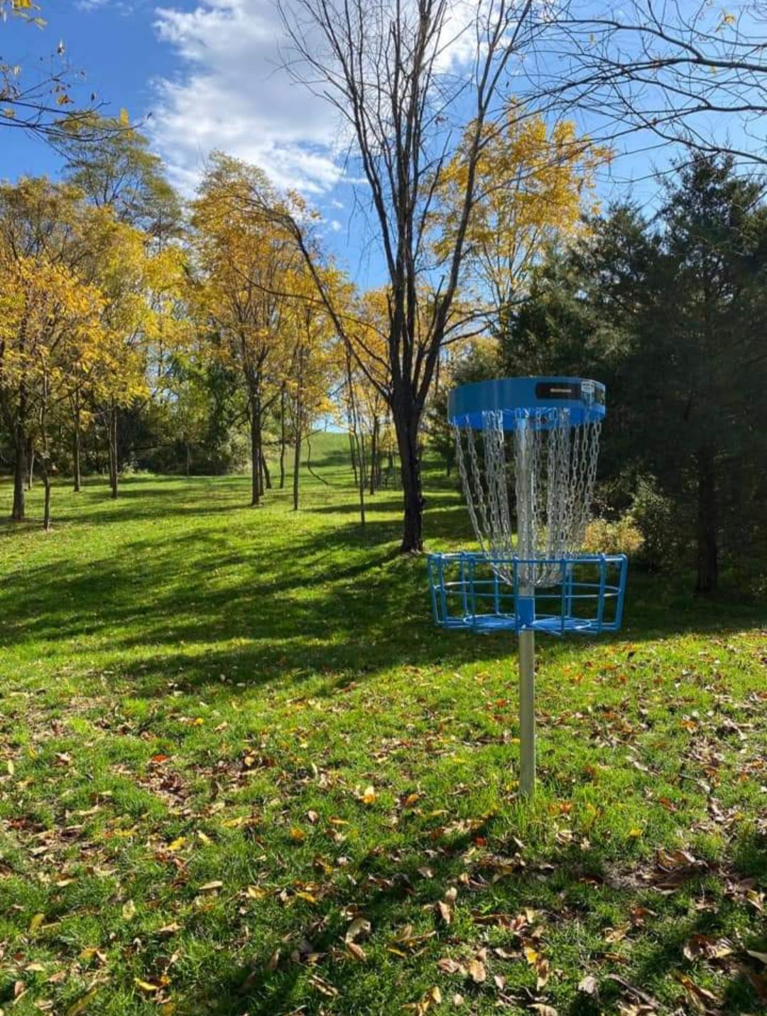 Hole 4 green looking back at lower half of fairway 