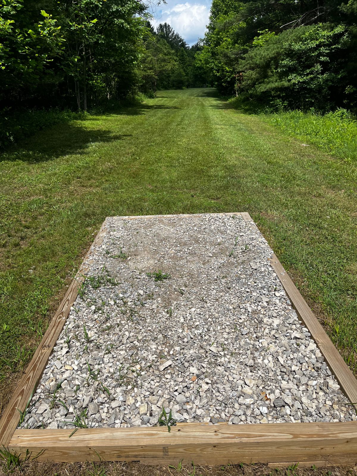 Hole 9 from tee pad