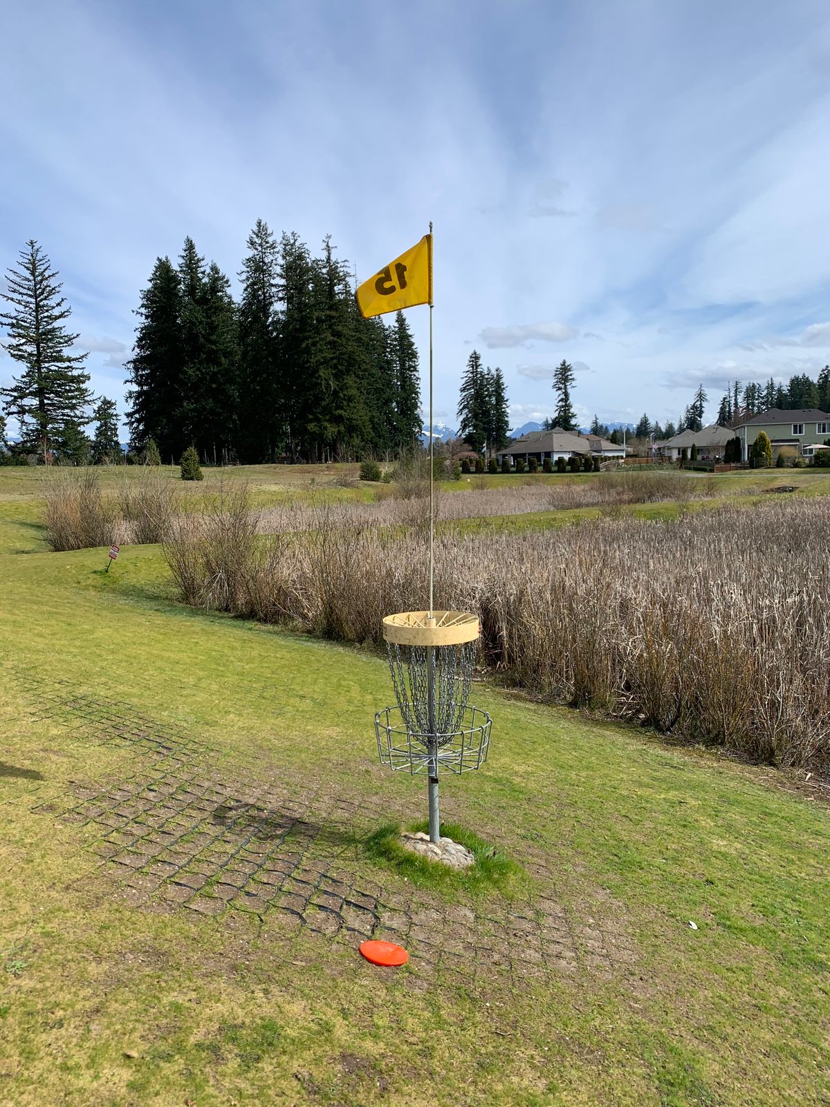 15 is short and downhill, but tucked super close to a pond. I prefer a low high fade approach.