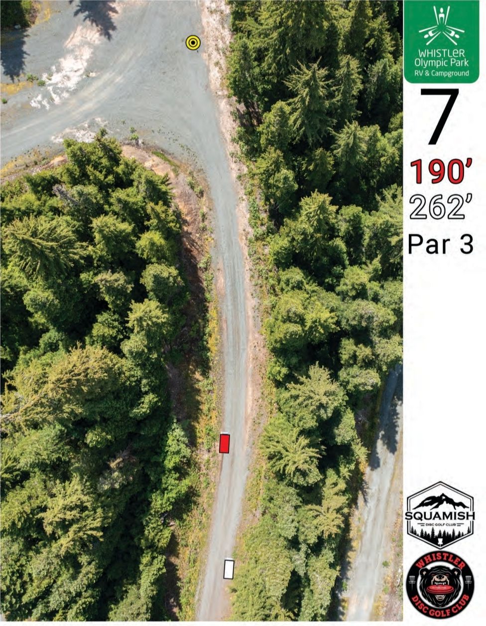 Tee sign for hole 7.