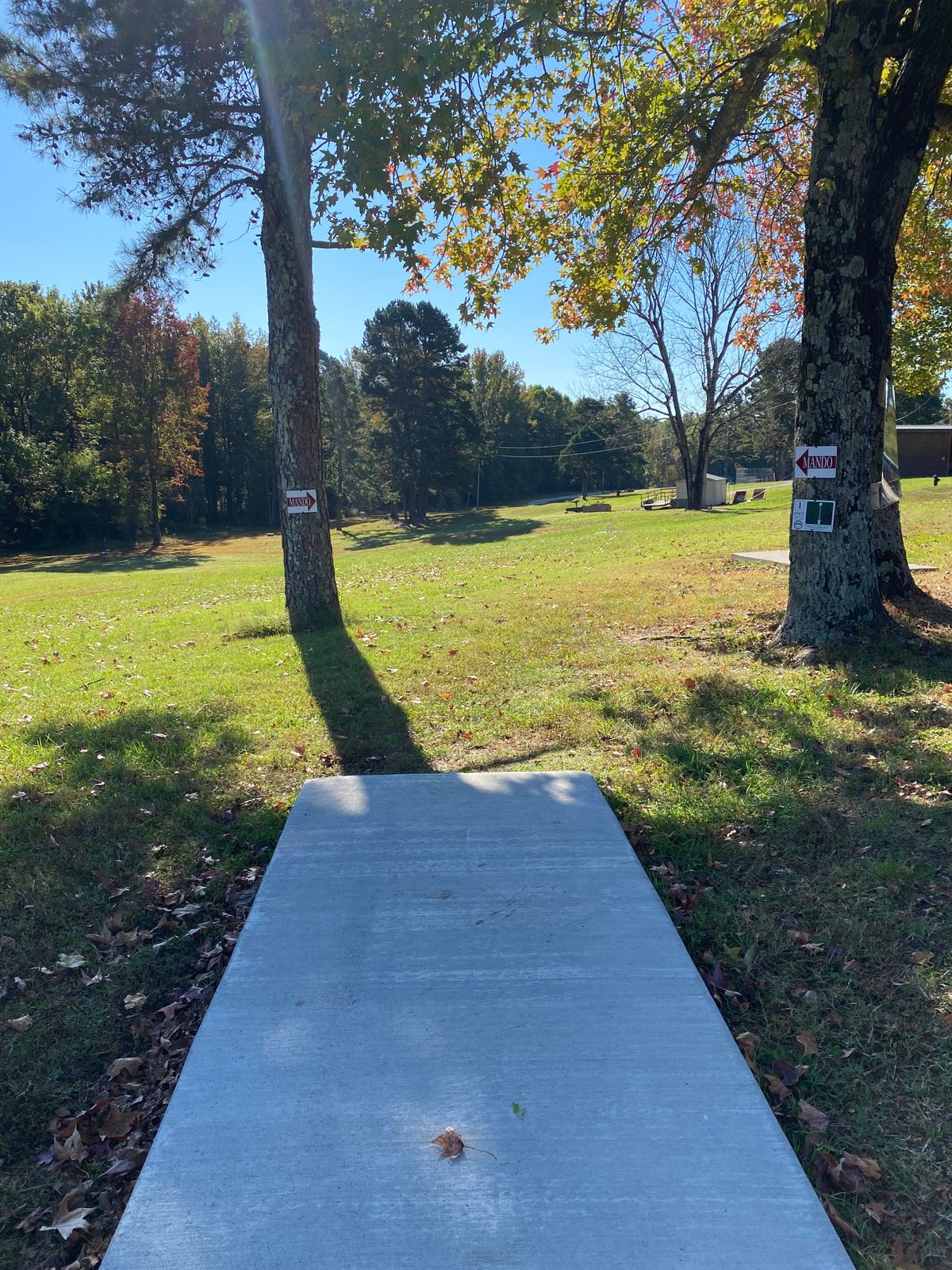 Hole 1 tee pad (white)