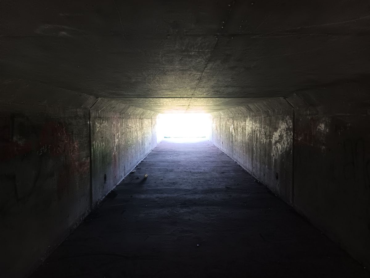 Inside the tunnel