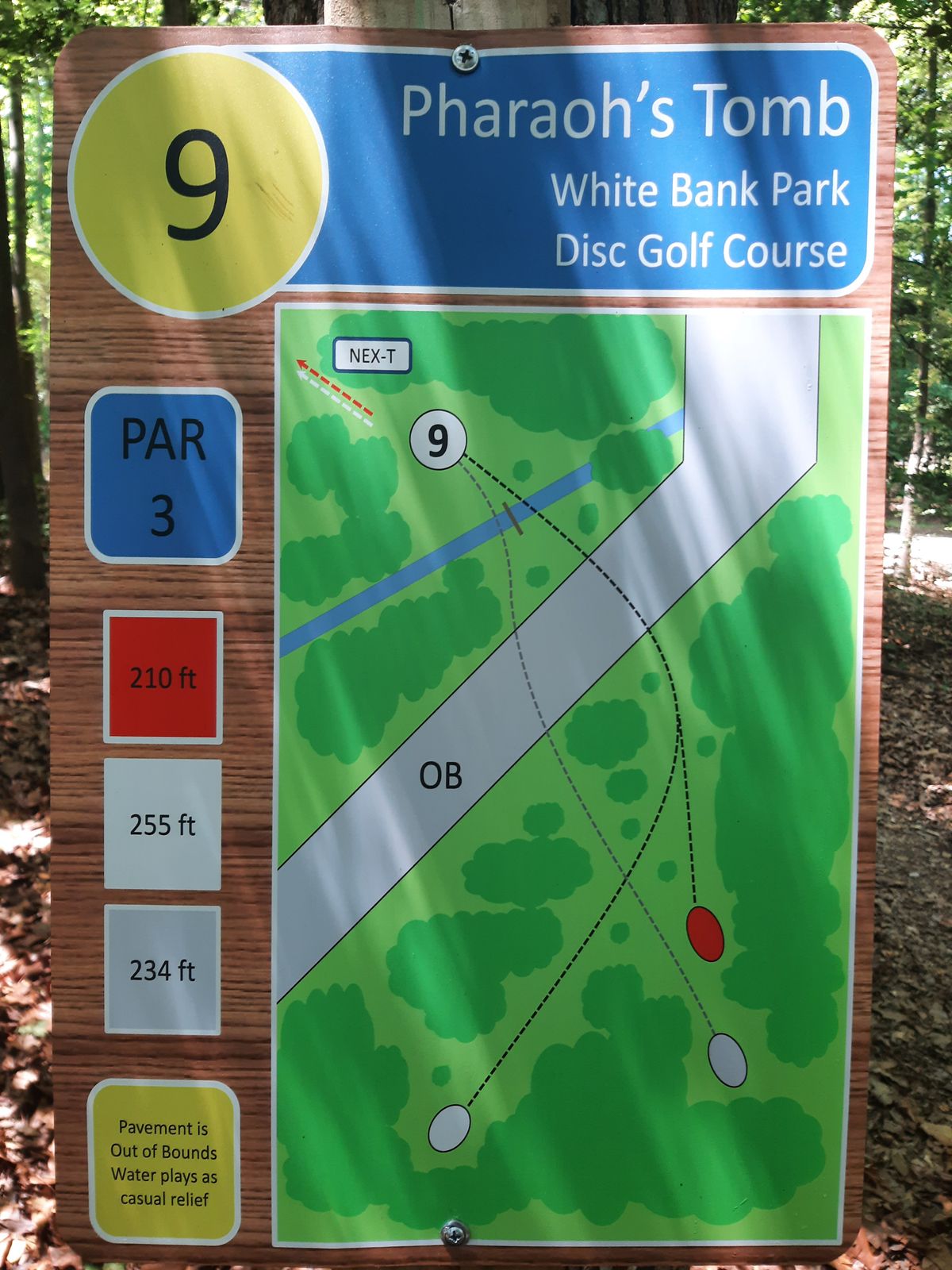 Hole 9 Tee Sign