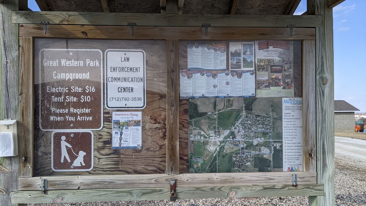 Great Western Park information board