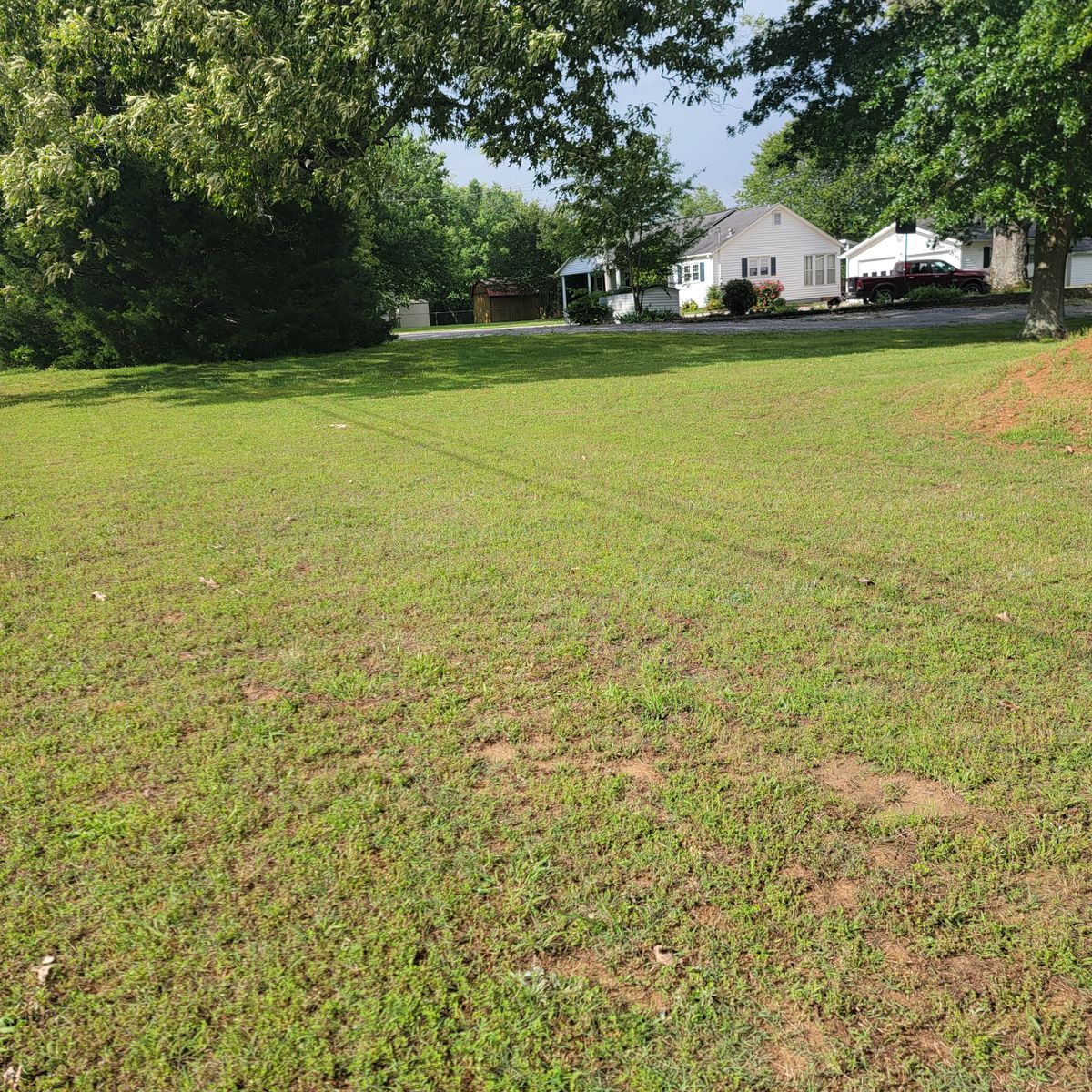 Hole 4 tee pad pin around the bush to the left just a fade