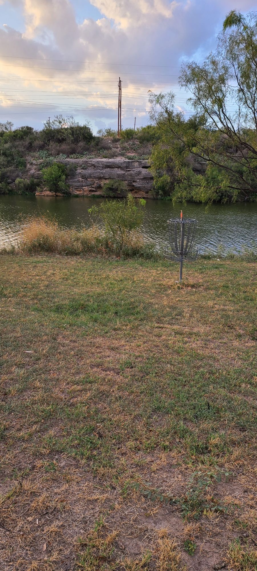 Hole 8 next to the river.