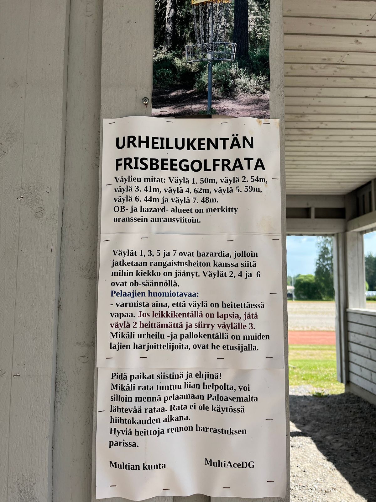 Ratakarttaa ei ole, vain tekstimuodossa.