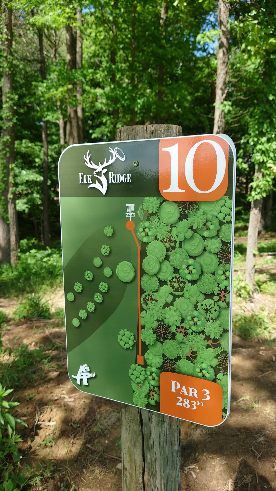 Hole 10 tee sign.
