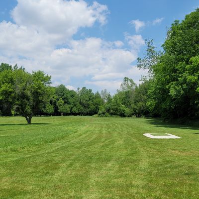 View from long pad on hole 1