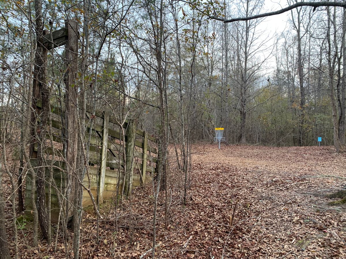 Livestock ramp in hole 7 green area