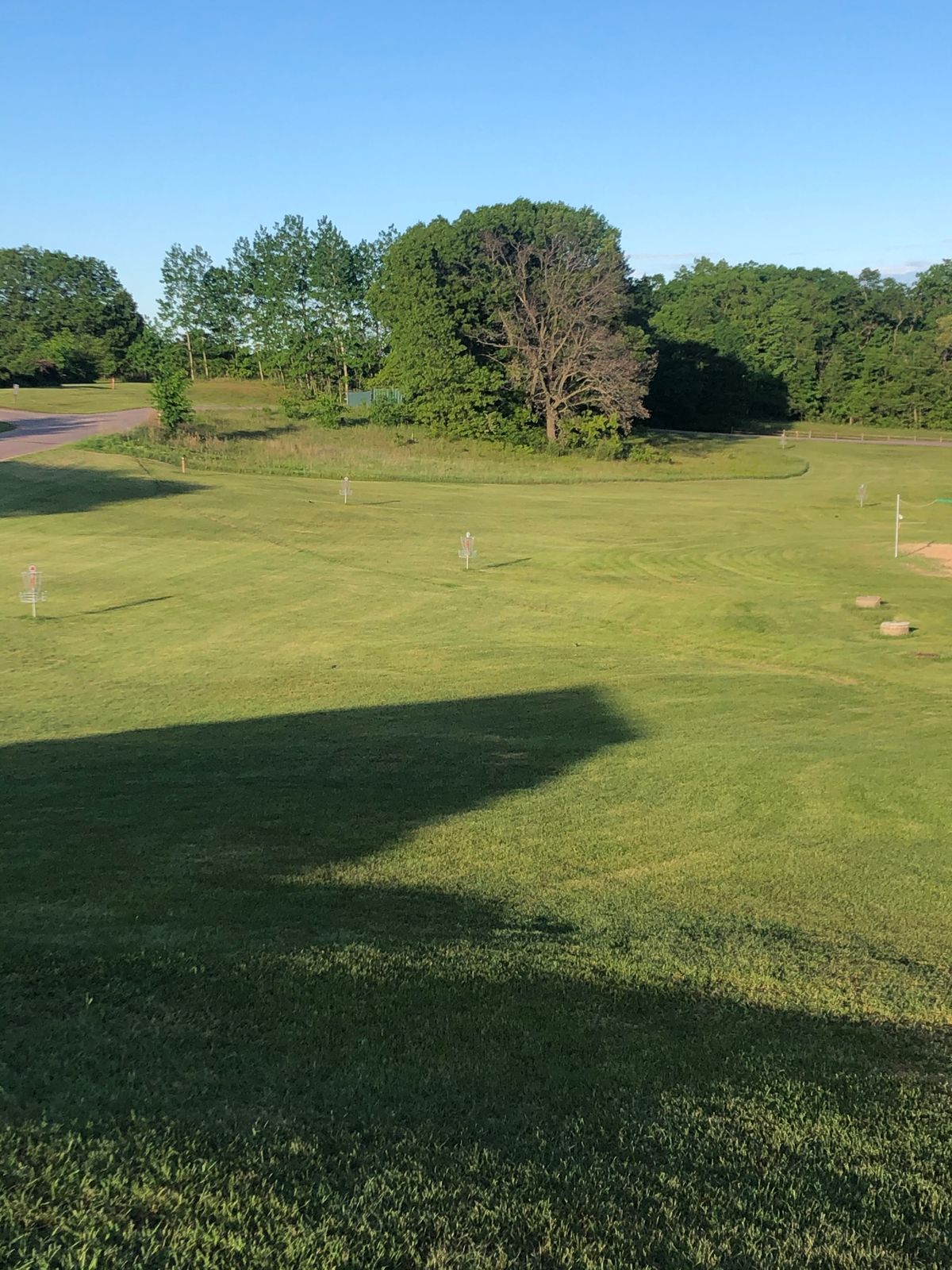 You can see the baskets for holes 4,5,6,8,9 in this picture!
