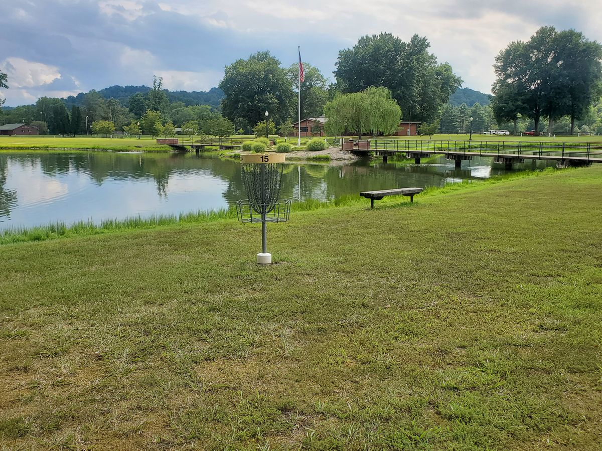 Green on Hole 15 by the lake