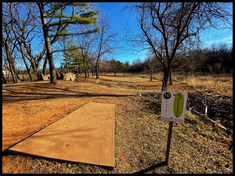 #10 Tee-throwing southeast - old bridge to left
