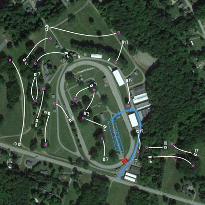 Course map with parking info