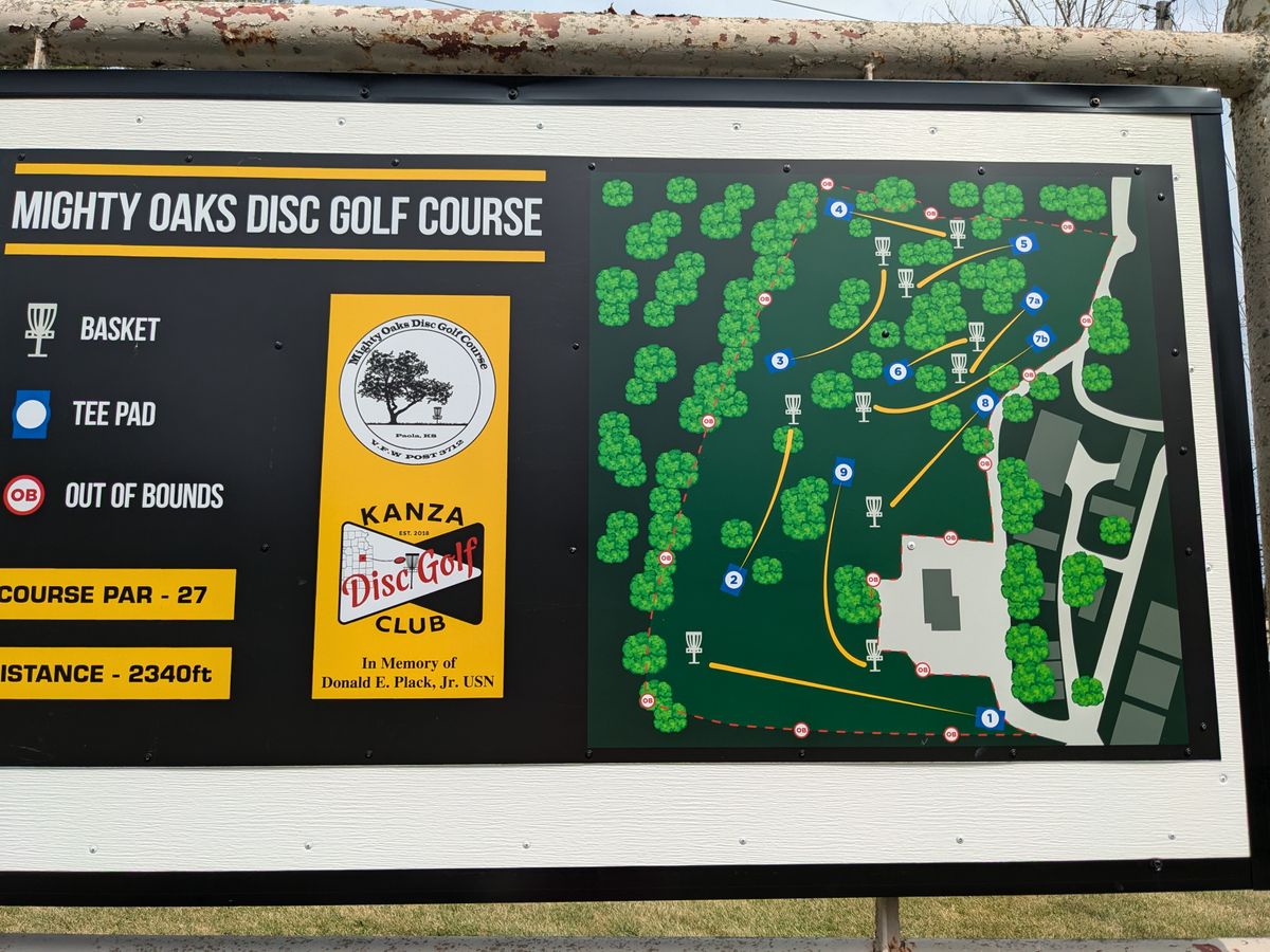 Map of course located at the first pad